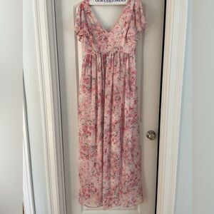 Birdy Grey Hannah Dress in Chiffon Pink Falling Petals